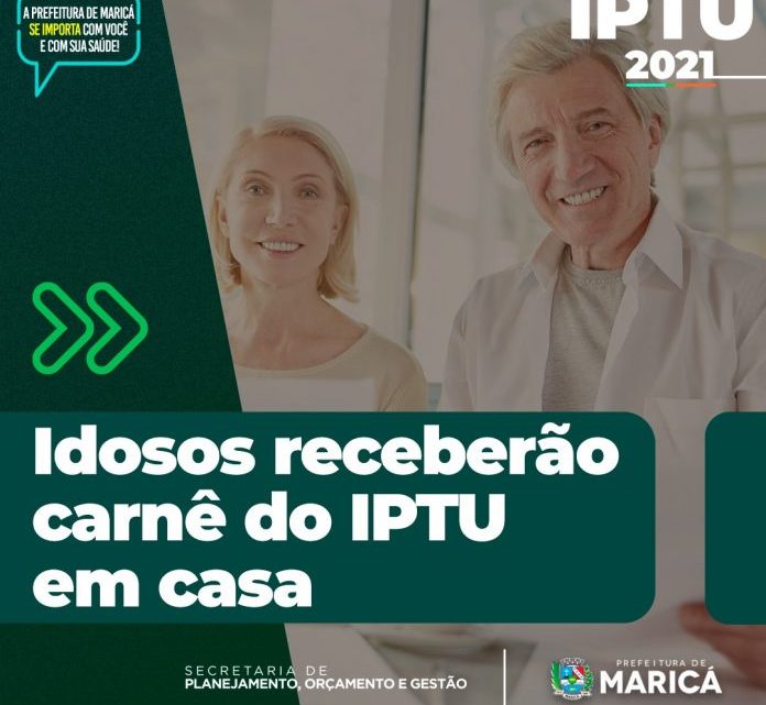 Idosos irão receber IPTU em casa a partir do dia 12/01 Idosos irão receber IPTU em casa a partir do dia 12/01