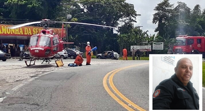 Funcionario da SAMU fica gravemente ferido na RJ-106 em Maricá-RJ