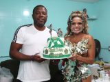 Quitéria Chagas celebra 41 anos com Érico Brás em evento da Império Serrano no Rio