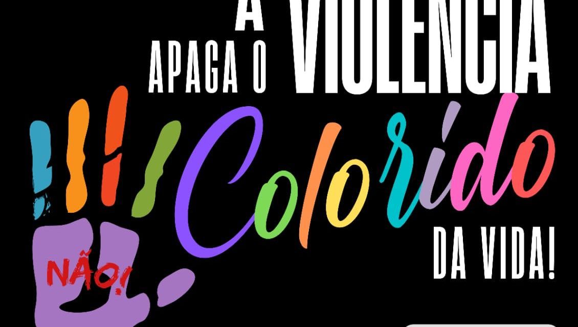 Estudantes realizam movimento contra a violência. no Centro de Maricá