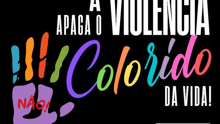 Estudantes realizam movimento contra a violência. no Centro de Maricá