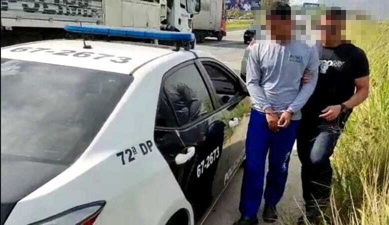 Acusado de assaltar motorista de caminhão é preso na RJ-106, em Maricá