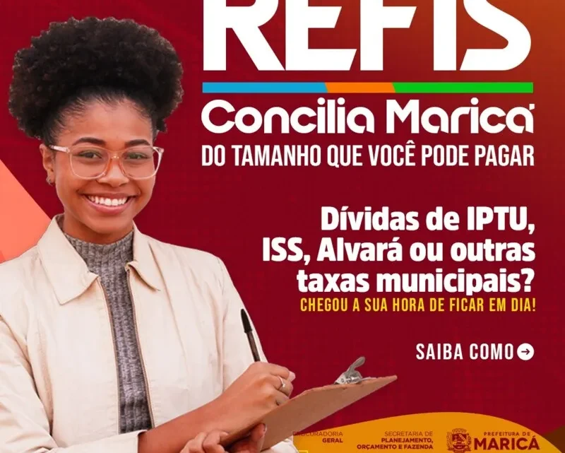 Refis Concilia Maricá arrecada mais de R$ 9 milhões em seu primeiro mês Refis Concilia Maricá arrecada mais de R$ 9 milhões em seu primeiro mês