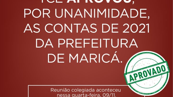 Contas da Prefeitura de Maricá têm aprovação unânime do Tribunal de Contas do Estado