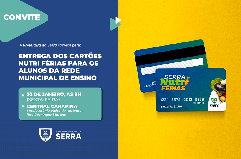 ALUNOS DA SERRA RECEBEM CARTÃO ALIMENTAÇÃO ALUNOS DA SERRA RECEBEM CARTÃO ALIMENTAÇÃO