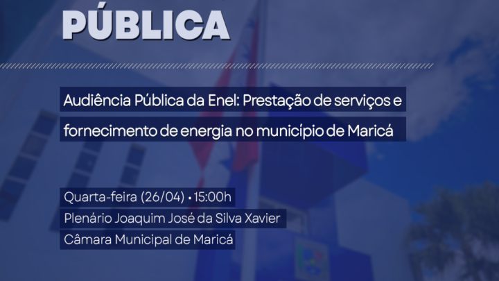 Audiência Pública discute prestação de serviços e o fornecimento de energia em Maricá