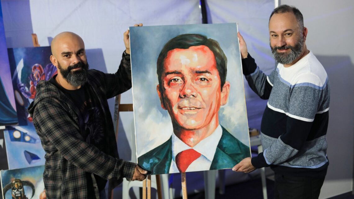 Fabiano Horta ganha pintura em sua homenagem Fabiano Horta ganha pintura em sua homenagem