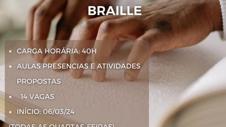 Políticas Inclusivas abre inscrições para capacitação em braille