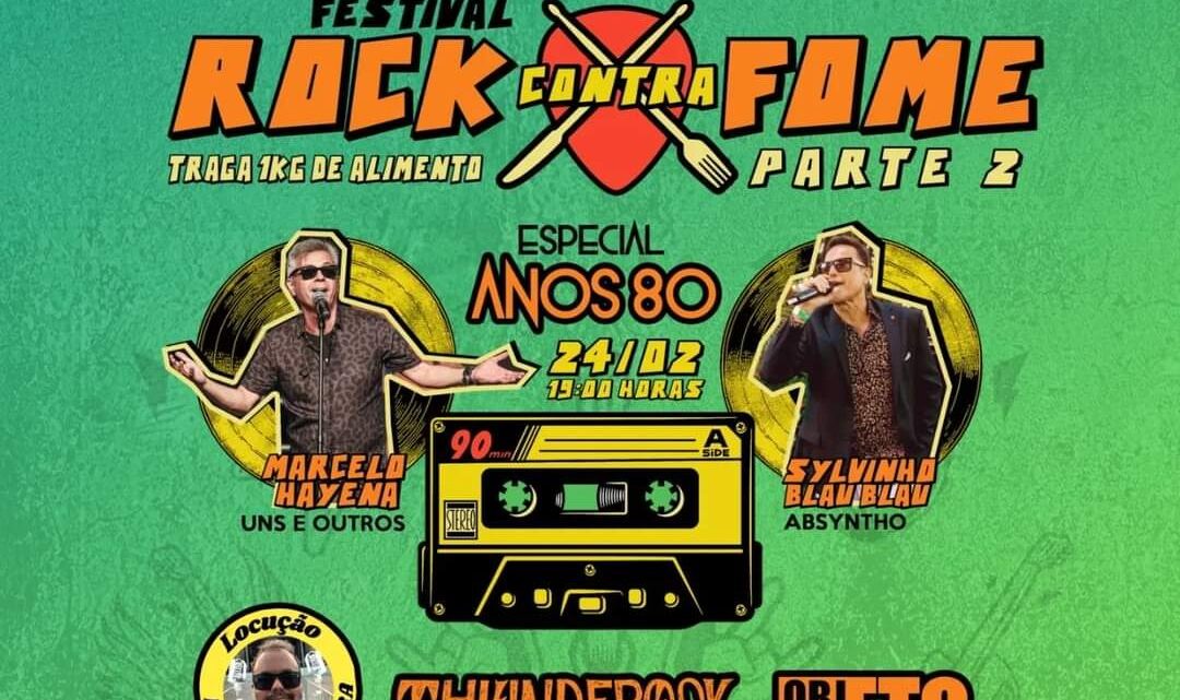 Festival ‘Rock contra fome’ acontece neste sábado (24/02) em Itaipuaçu