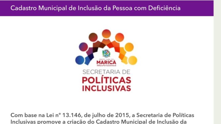Políticas Inclusivas dispõe Cadastro Municipal de Inclusão da Pessoa com Deficiência