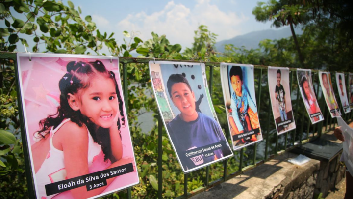 Memorial no Rio volta a ter fotos de crianças vítimas de bala perdida