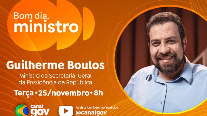 BOM DIA MINISTRO!!                               Guilherme Boulos apresenta Governo na Rua e ações para trabalhadores no “Bom Dia, Ministro” desta terça (25)