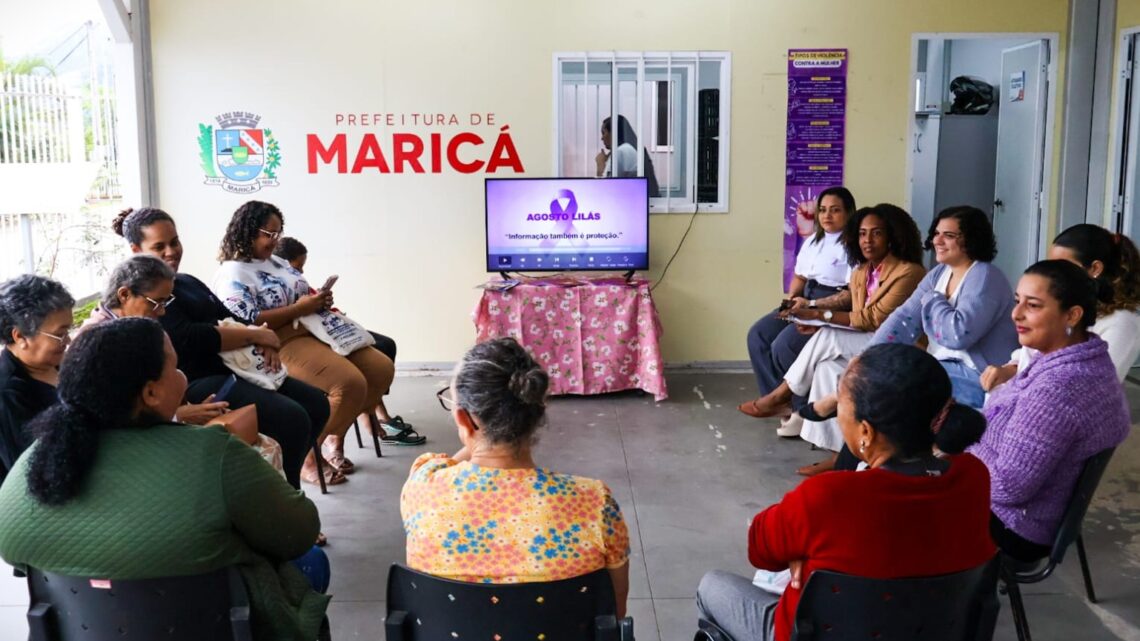 Prefeitura de Maricá leva ação do Agosto Lilás ao CRAS de Santa Paula